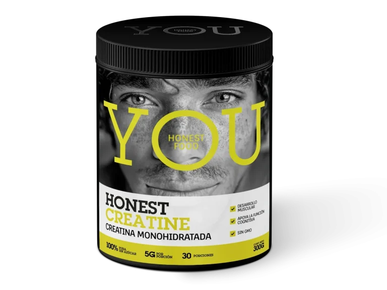 Envase de Honest Creatine, vista frontal