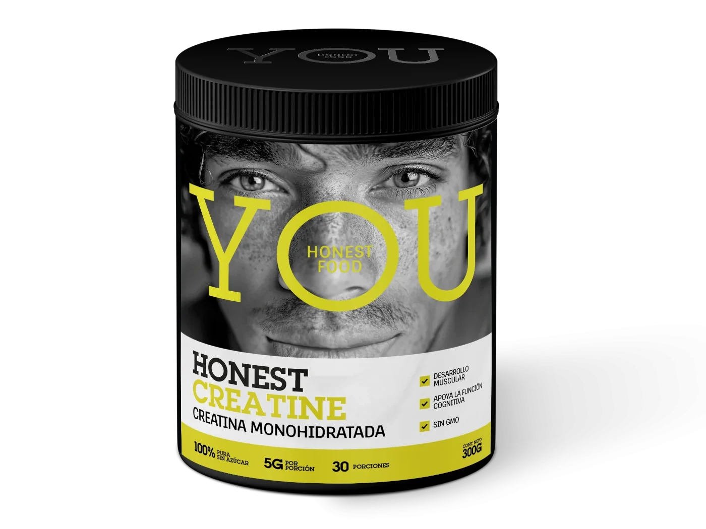 Envase de Honest Creatine, vista frontal