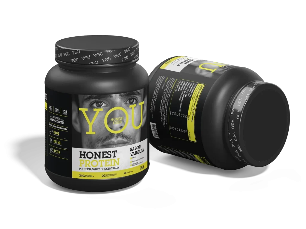 Dos envases de Honest Protein sabor vainilla
